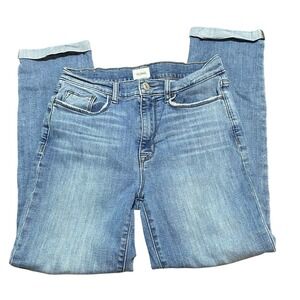 Hudson Crop Jeans size 28 Blair High Rise Straight Crop Light Wash Cuffed